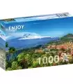 Puzzle 1000 pezzi Etna Volcano and Taormina Sicily