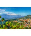 Puzzle 1000 pezzi Etna Volcano and Taormina Sicily