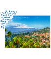 Puzzle 1000 pezzi Etna Volcano and Taormina Sicily