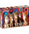 Puzzle da 1000 Pezzi - Five Cats