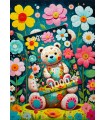 Puzzle da 1000 Pezzi - Flower Teddy Bear