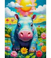 Puzzle da 1000 Pezzi - Sunny Hippo