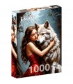 Puzzle da 1000 Pezzi - Lady and the Wolf