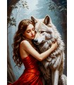 Puzzle da 1000 Pezzi - Lady and the Wolf