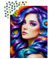 Puzzle da 1000 Pezzi - Rainbow Flower Portrait