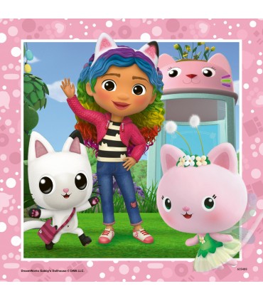 3 Puzzle da 49 Pezzi - Gabby's Dollhouse