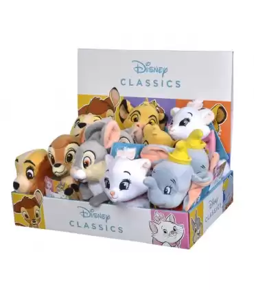  Classic Animals cm.20 - 6 asst (Bambi, Dumbo, Minou, Tippete, Lilly, Simba) in espositore 12pz