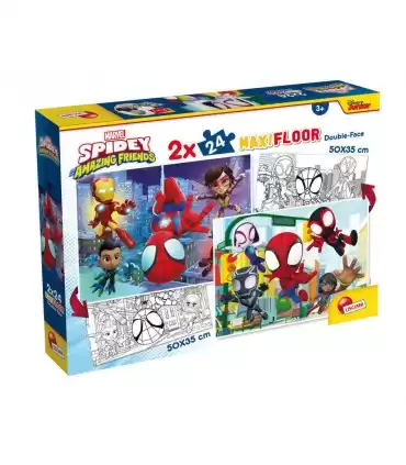 2 Puzzle da 24 Pezzi Maxi - Double Face: Spidey