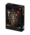 Puzzle da 1000 Pezzi - Bruegel the Elder: Flowers in a Wooden Vessel