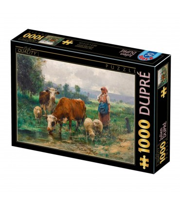 Puzzle da 1000 Pezzi - Julien Dupré: The Shepherdess with her Flock