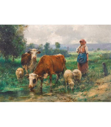 Puzzle da 1000 Pezzi - Julien Dupré: The Shepherdess with her Flock