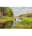Puzzle da 1000 Pezzi - Hans Andersen Brendekilde: Spring. A Young Couple in a Rowing Boat on Odense
