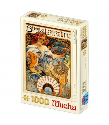 Puzzle da 1000 Pezzi - Alphonse Mucha: Biscuits Lefevre - Utile