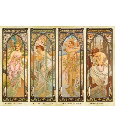 Puzzle da 1000 Pezzi - Alphonse Mucha: The Times of the Day
