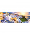 Puzzle da 1000 Pezzi Panorama - Sunset in Santorini, Greece