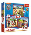 3 Puzzle in 1 - Paw Patrol: Cani Felici