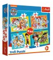 4 Puzzle in 1 Paw Patrol Happy Paw Patrol Team