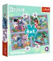 4 Puzzle in 1 - Lilo & Stitch's Crazy Day