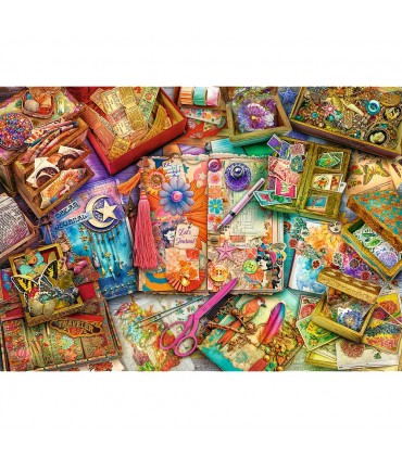 Puzzle da 1000 Pezzi - Premium Plus - Tea Time: The Journaler's Desk