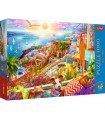 Puzzle da 1000 Pezzi - Premium Plus - Tea Time: Visit Santorini
