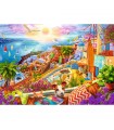 Puzzle da 1000 Pezzi - Premium Plus - Tea Time: Visit Santorini