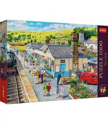 Puzzle da 1000 Pezzi - Premium Plus - Tea Time: The Village Station