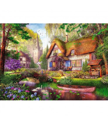 Puzzle da 1000 Pezzi - Premium Plus - Tea Time: The Woodland Cottage