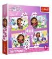 4 Puzzle in 1 - Gabby's Dollhouse: Gabby's Adventures