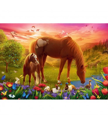 Puzzle da 500 Pezzi - Horses in the Meadow