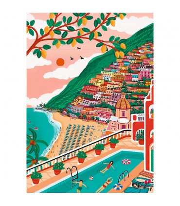 Puzzle da 1000 Pezzi - Premium Plus - Modern: Positano, Italy