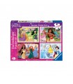 4 Puzzle da 100 Pezzi - Disney Princess