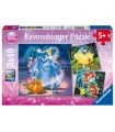3 Puzzle da 49 Pezzi - Principesse Disney A
