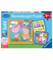 3 Puzzle da 49 Pezzi - Peppa Pig