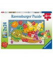 2 Puzzle da 24 Pezzi - Allegria di Frutta e Verdura