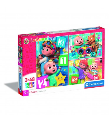 3 Puzzle da 48 Pezzi - Cocomelon