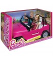 Barbie e Ken Jeep da Spiaggia Playset con Due Bambole e SUV Rosa