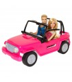 Barbie e Ken Jeep da Spiaggia Playset con Due Bambole e SUV Rosa