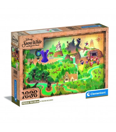 Puzzle da 1000 Pezzi - Disney Story Maps: Biancaneve