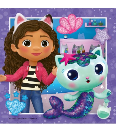 3 Puzzle da 49 Pezzi - Gabby's Dollhouse