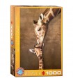 Puzzle da 1000 Pezzi - Giraffe Mother's Kiss
