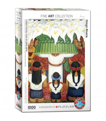 Puzzle da 1000 Pezzi - Diego Rivera: Flower Festival Feast