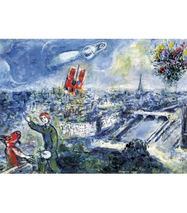 Puzzle da 1000 Pezzi - Chagall, Marc : Le Bouquet de Paris by Chagall
