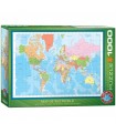 Puzzle da 1000 Pezzi - Modern Map of the World