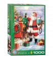 Puzzle da 1000 Pezzi - Simon Tread: Santa with Sled by Simon Tread