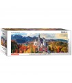 Puzzle da 1000 Pezzi Panorama - Neuschwanstein in Fall - Pano