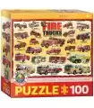 Puzzle da 100 Pezzi - Fire Trucks 100-Piece Puzzle