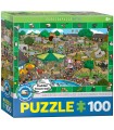 Puzzle da 100 Pezzi - A Day in the Zoo - Spot & Find 100-Piece Puzzle