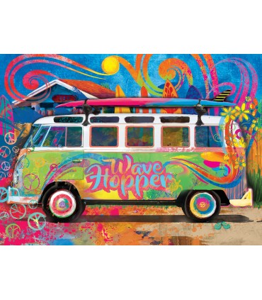 Puzzle da 550 Pezzi - Tin Box:  550pcs - VW Bus Tin - Wave Hopper