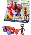 SPIDEY VEICOLO CON PERSONAGGIO E ACCESSORI - MILES TECHNO RACER