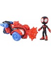 SPIDEY VEICOLO CON PERSONAGGIO E ACCESSORI - MILES TECHNO RACER